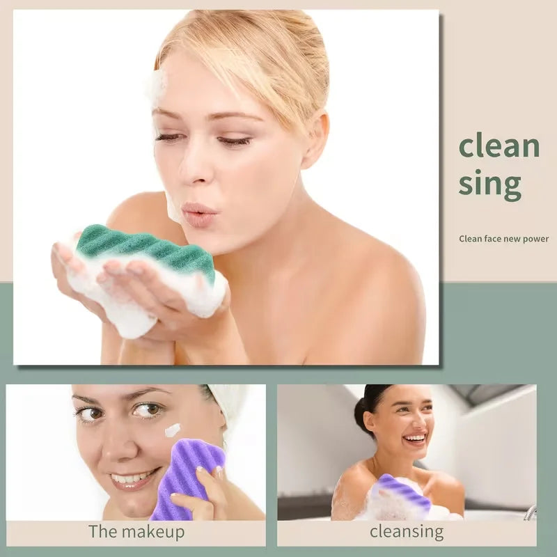 Konjac Facial Sponge Cleaner Sponge Made of Vegetable Fiber Clay Sponges for Normal Sensitive Skin Dirty Peeling Bathroom Sponge