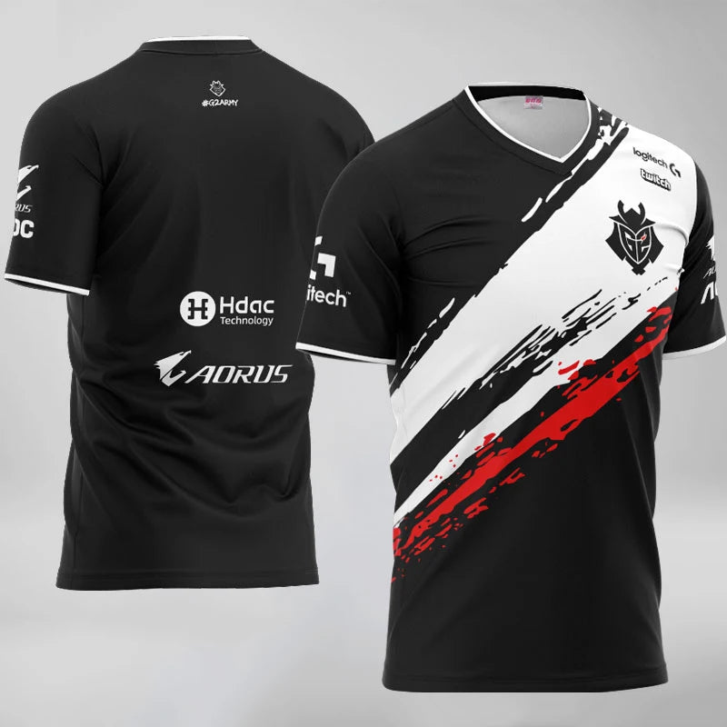 New Summer G2 Esports T Shirt Game LOL CSGO Essentials T-shirt Women Men 3D Print Oversized Tops Girl Boys Kids Short Sleeve Tee