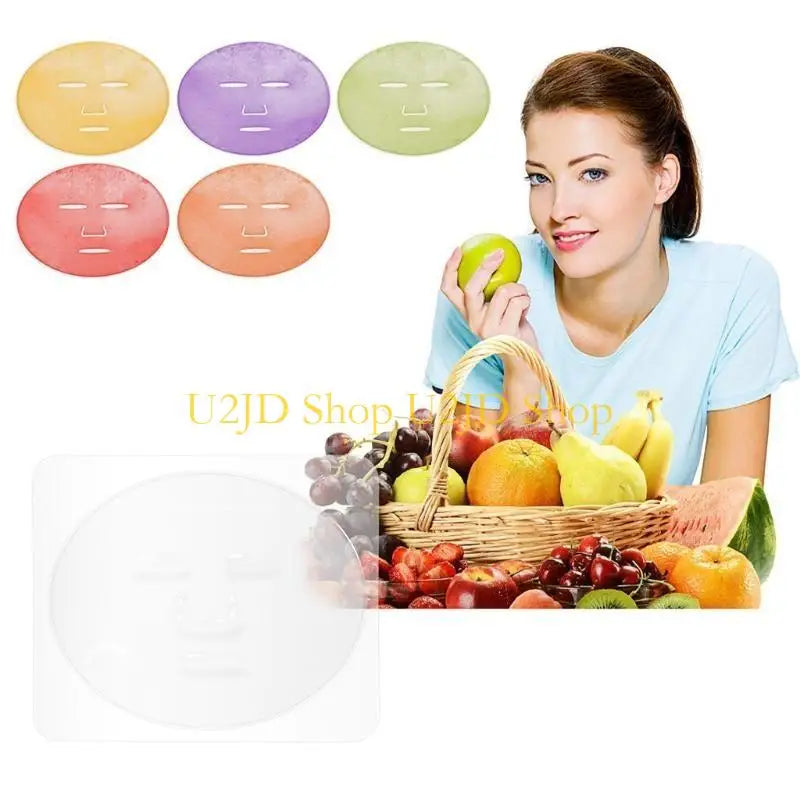 U2JD 5Pcs DIY for Facial Mask Mold Tray Plate Transparent PVC Fruit Vegetable Seaweed Mud Skin Care