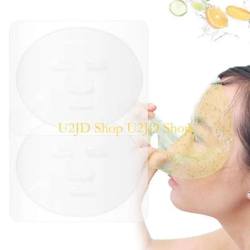 U2JD 5Pcs DIY for Facial Mask Mold Tray Plate Transparent PVC Fruit Vegetable Seaweed Mud Skin Care
