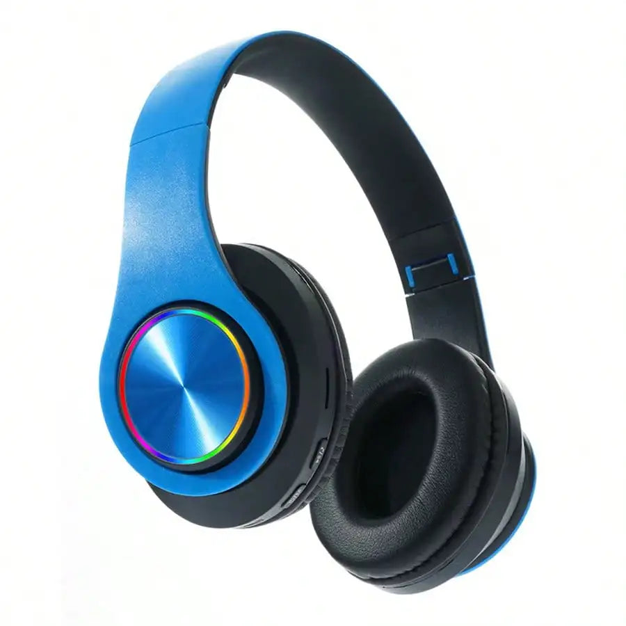 Wireless Bluetooth 5.3 Headphones | ANC Noise Cancelling | Deep Bass | LED Lights | Foldable