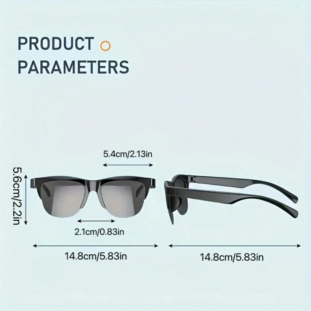 Ankriyul Smart Glasses with Wireless Earbuds | Music, Calls & Stereo Sound | Driving & Sports