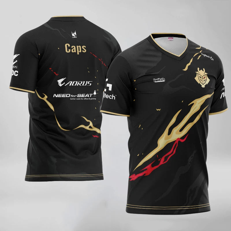 New Summer G2 Esports T Shirt Game LOL CSGO Essentials T-shirt Women Men 3D Print Oversized Tops Girl Boys Kids Short Sleeve Tee