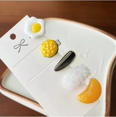 Creative simulation fruit, vegetable, egg, hair clip, small clip, headdress, hair accessory