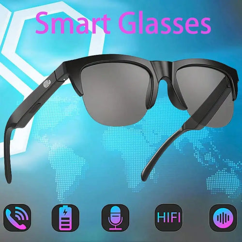 Ankriyul Smart Glasses with Wireless Earbuds | Music, Calls & Stereo Sound | Driving & Sports