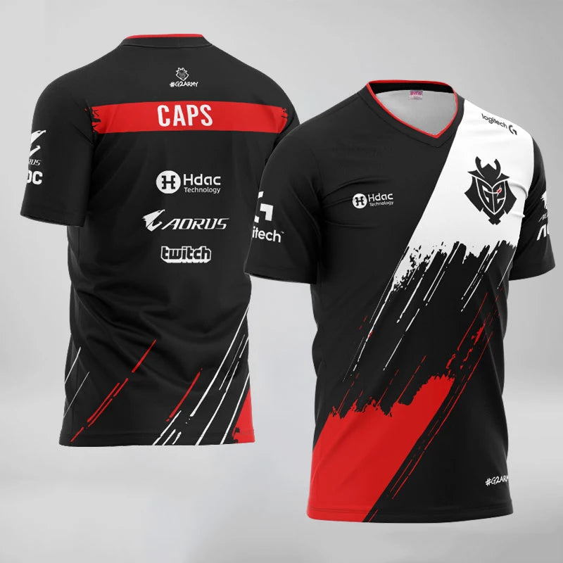 New Summer G2 Esports T Shirt Game LOL CSGO Essentials T-shirt Women Men 3D Print Oversized Tops Girl Boys Kids Short Sleeve Tee