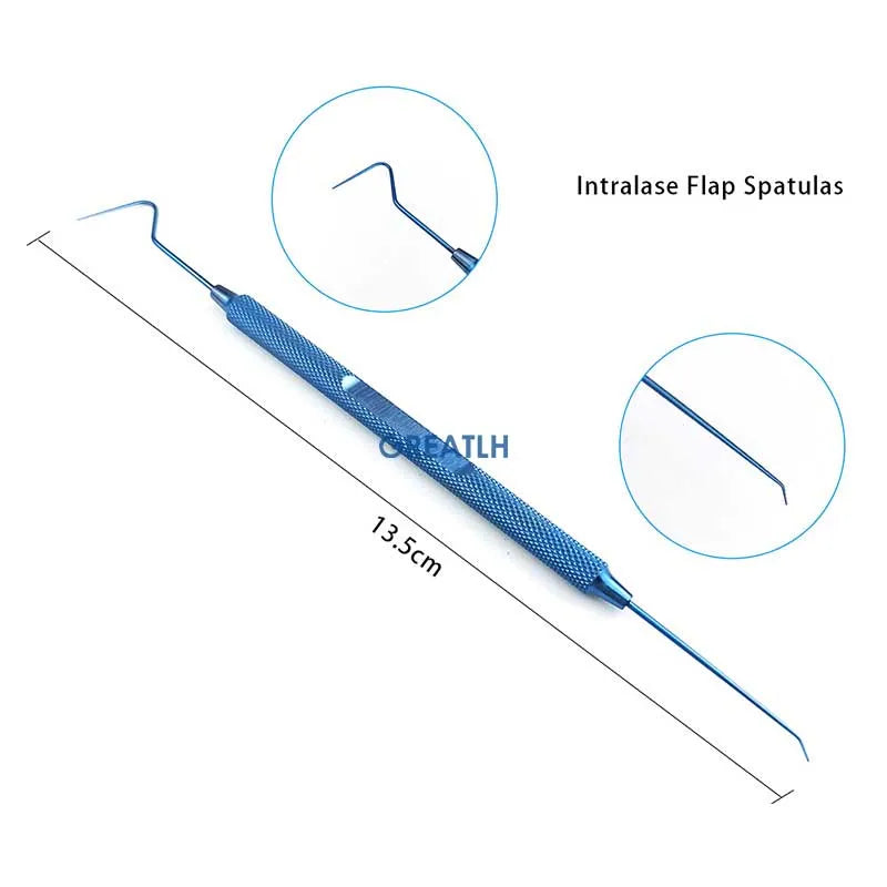Precision Mini Hook 13.5 cm Intralase Flap Spatulas Y Pusher Phaco Spatula Blunt Phaco Chopper Paddle a sharp Point Hook Micro