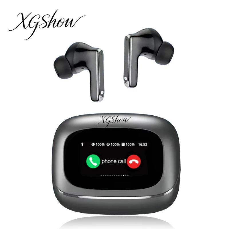 XGSHOW Tour Pro6 Bluetooth 6.0 Earphones | ANC Noise Reduction | LCD Color Screen | 2026 Edition
